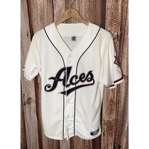 OT Sports Vintage Mens White Short Sleeve Reno Aces Baseball Jersey Size Small